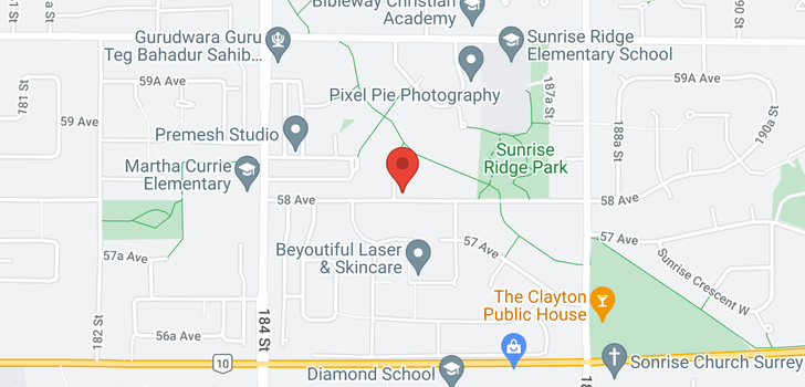 map of 5812 185A STREET
